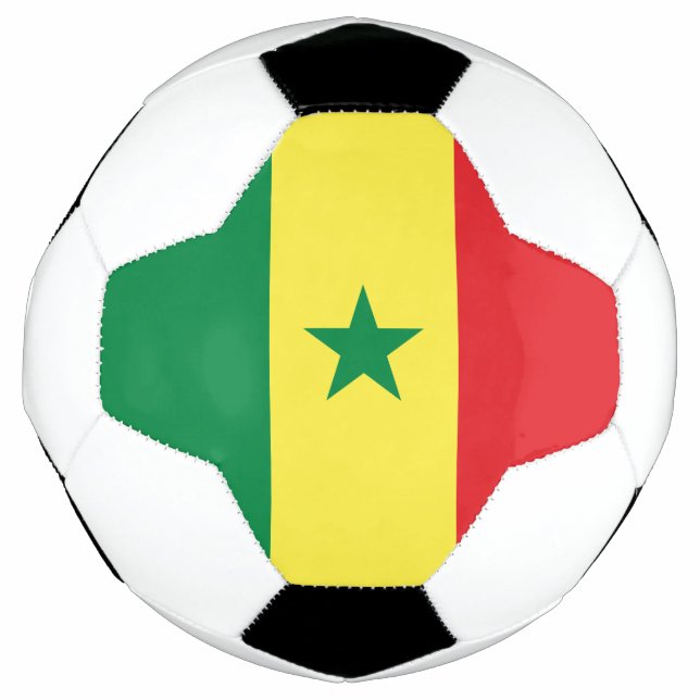 Balón De Fútbol Bandera de Senegal (Anverso)
