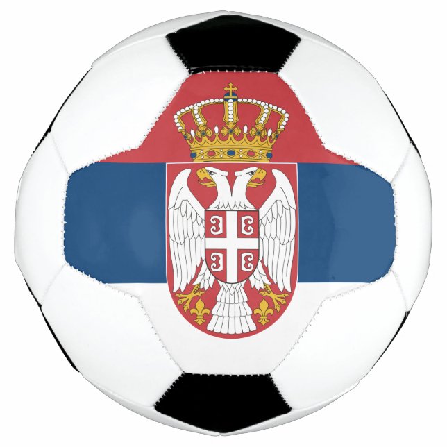 Balón De Fútbol Bandera de Serbia (Anverso)
