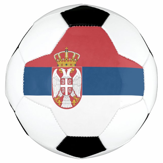 Balón De Fútbol Bandera de Serbia (Anverso)