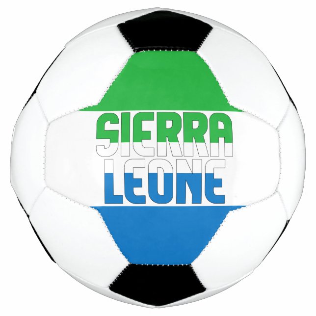 Balón De Fútbol Bandera de Sierra Leona Adorable Patriótico (Anverso)