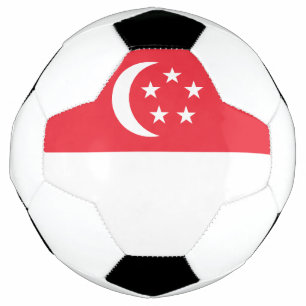 Balón De Fútbol Bandera de Singapur