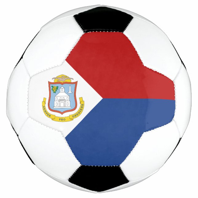 Balón De Fútbol Bandera de Sint Maarten (Anverso)