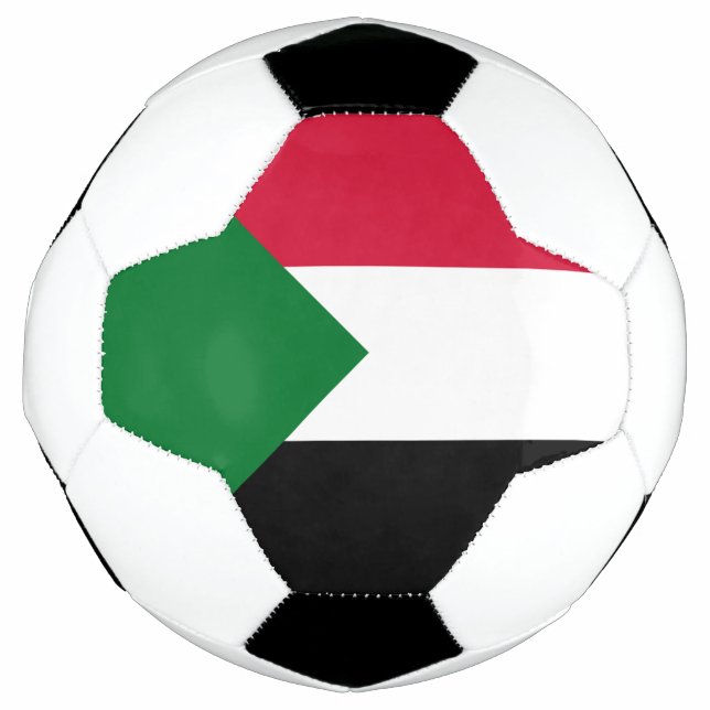 Balón De Fútbol Bandera de Sudán (Anverso)
