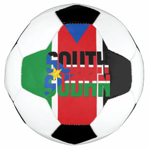 Balón De Fútbol Bandera de Sudán del Sur Adorable Patriótico
