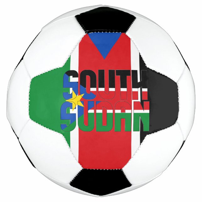 Balón De Fútbol Bandera de Sudán del Sur Adorable Patriótico (Anverso)