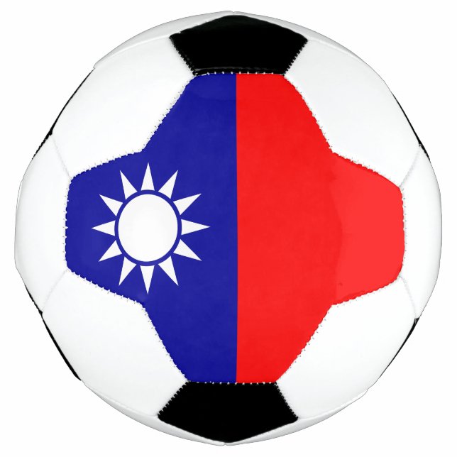 Balón De Fútbol Bandera de Taiwán (Anverso)