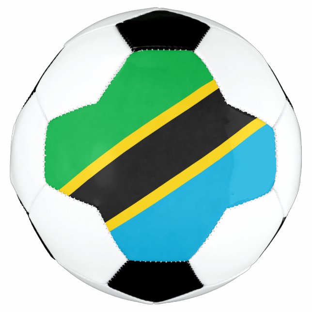 Balón De Fútbol Bandera de Tanzania (Anverso)