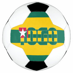 Balón De Fútbol Bandera de Togo Patriótico