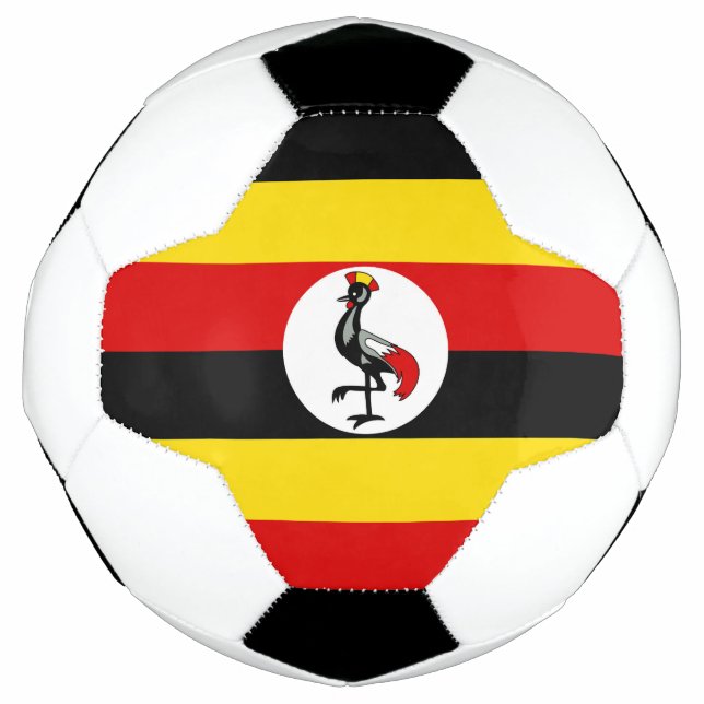 Balón De Fútbol Bandera de Uganda (Anverso)