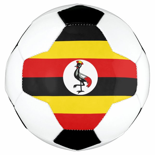 Balón De Fútbol Bandera de Uganda (Anverso)