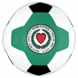 Balón De Fútbol Bandera de Worcester, Massachusetts