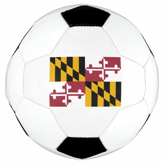 Balón De Fútbol Bandera del Estado de Maryland (Anverso)