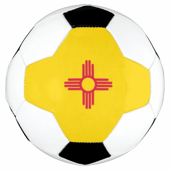 Balón De Fútbol Bandera del estado de Nuevo México (Anverso)