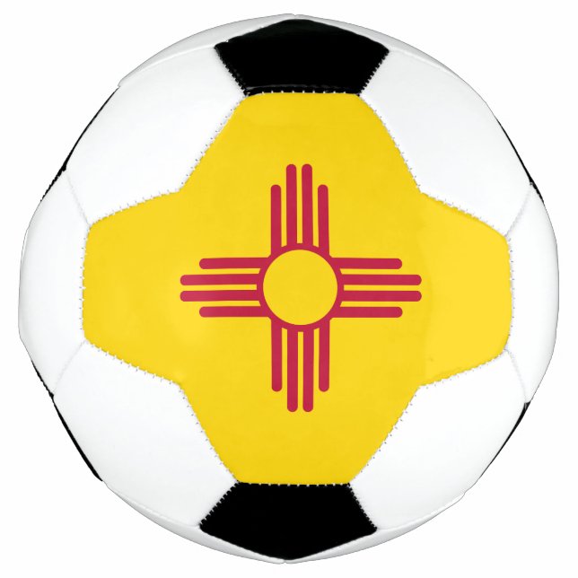 Balón De Fútbol Bandera del estado de Nuevo México (Anverso)
