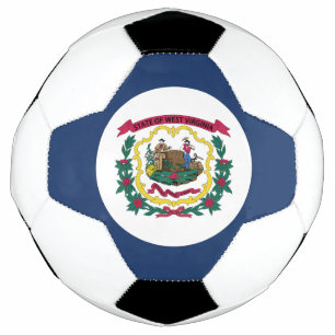 Balón De Fútbol Bandera del estado de Virginia Occidental