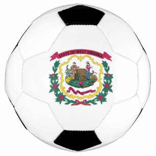Balón De Fútbol Bandera del estado de Virginia Occidental