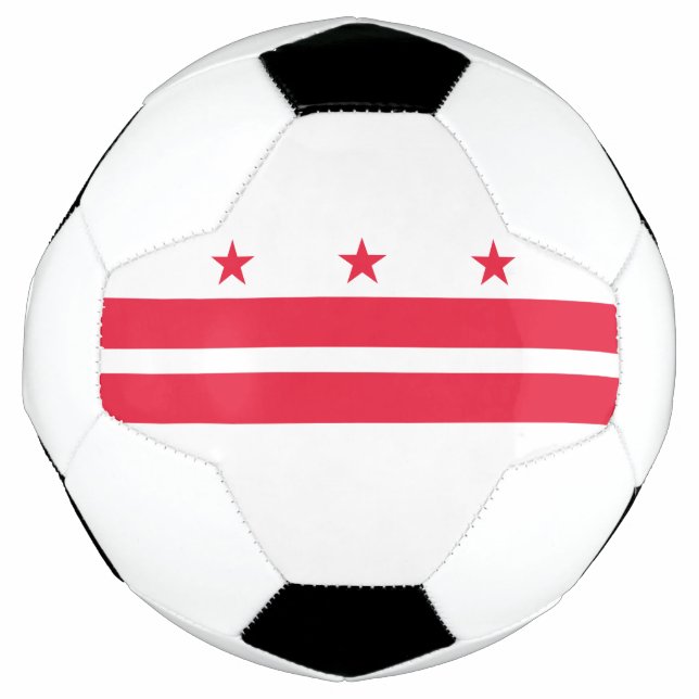 Balón De Fútbol Bandera del estado de Washington DC (Anverso)