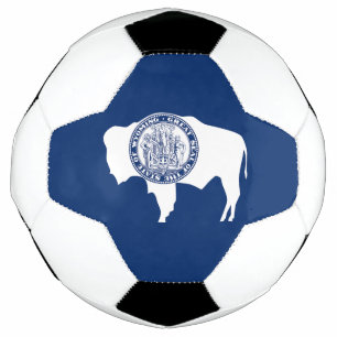 Balón De Fútbol Bandera del estado de Wyoming