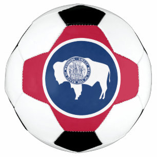 Balón De Fútbol Bandera del estado de Wyoming