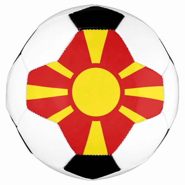 Balón De Fútbol Bandera del Norte de Macedonia (Anverso)
