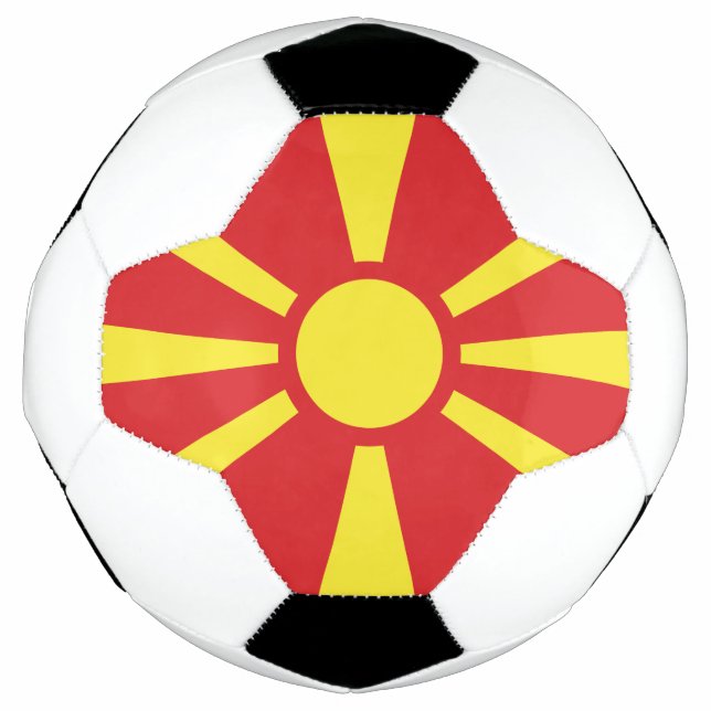 Balón De Fútbol Bandera del Norte de Macedonia (Anverso)