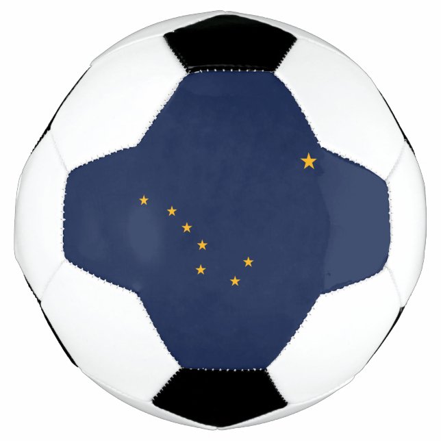 Balón De Fútbol Bandera estatal de Alaska (Anverso)
