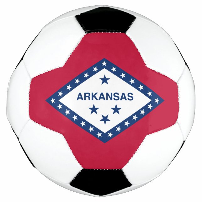 Balón De Fútbol Bandera estatal de Arkansas (Anverso)