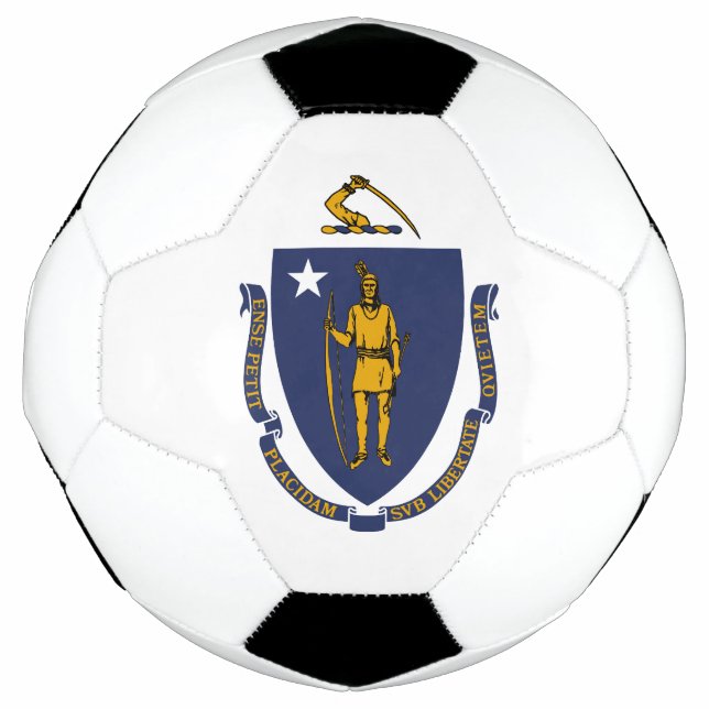 Balón De Fútbol Bandera estatal de Massachusetts