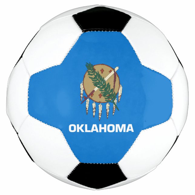 Balón De Fútbol Bandera estatal de Oklahoma (Anverso)