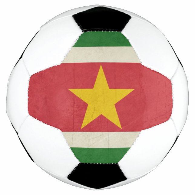 Balón De Fútbol Bandera estatal de Surinam (Anverso)