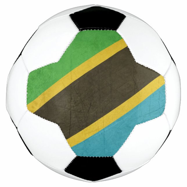 Balón De Fútbol Bandera estatal de Tanzania (Anverso)