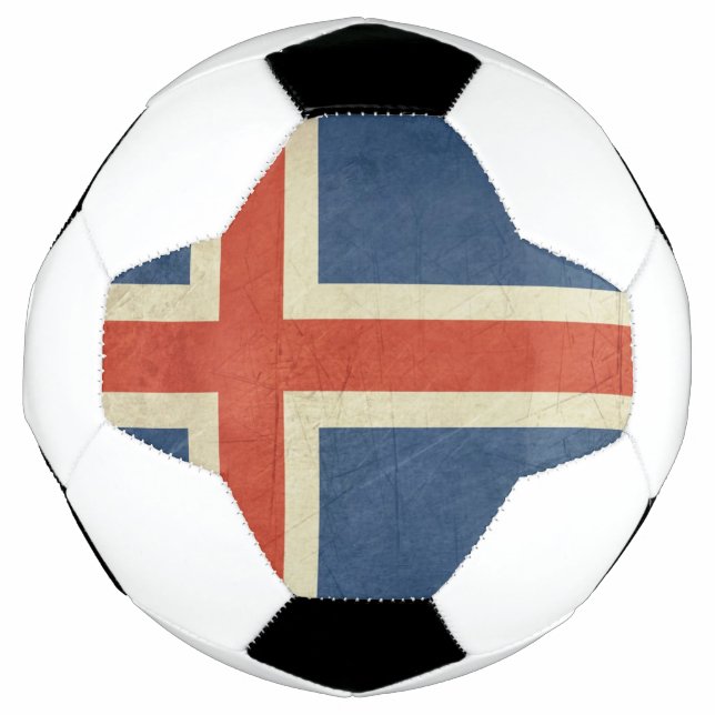 Balón De Fútbol Bandera estatal griega de Islandia (Anverso)
