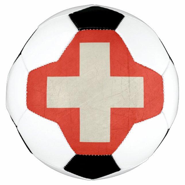 Balón De Fútbol Bandera estatal griega de Suiza (Anverso)