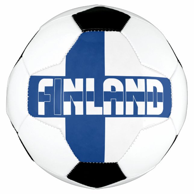 Balón De Fútbol Bandera finlandesa Adorable Patriótico (Anverso)