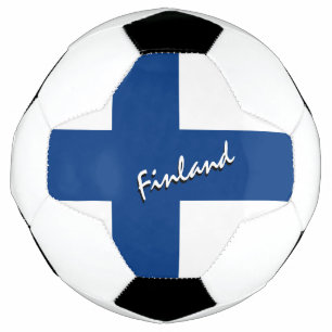 Balón De Fútbol Bandera finlandesa y de fútbol