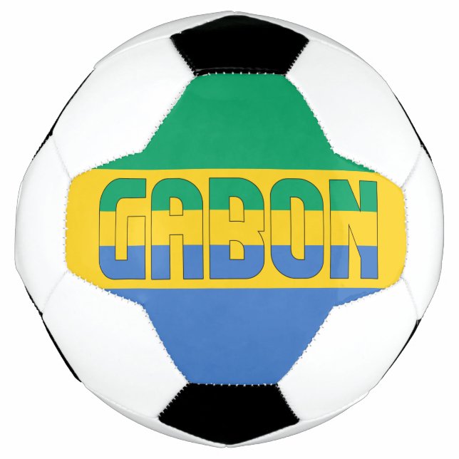 Balón De Fútbol Bandera Gabonesa Adorable Patriótico (Anverso)