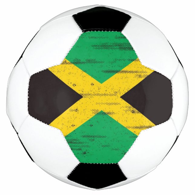 Balón De Fútbol Bandera gruesa jamaiquina (Anverso)