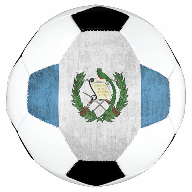 Balón De Fútbol Bandera Grunge De Guatemala (Anverso)