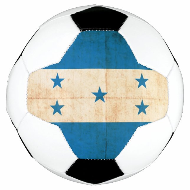 Balón De Fútbol Bandera Grunge De Honduras (Anverso)