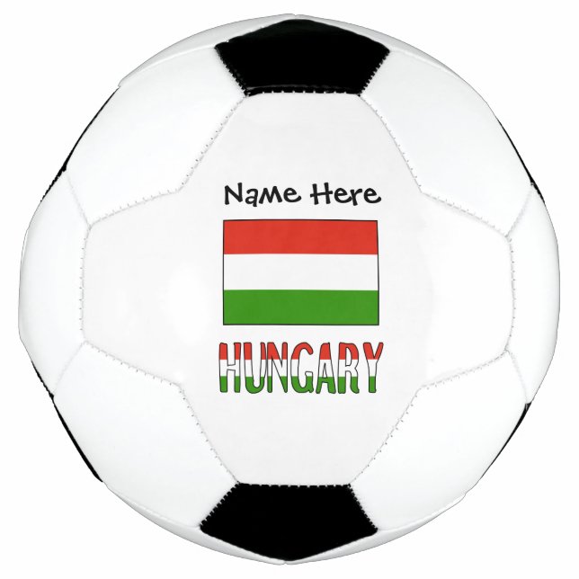 Balón De Fútbol Bandera húngara personalizada  (Anverso)