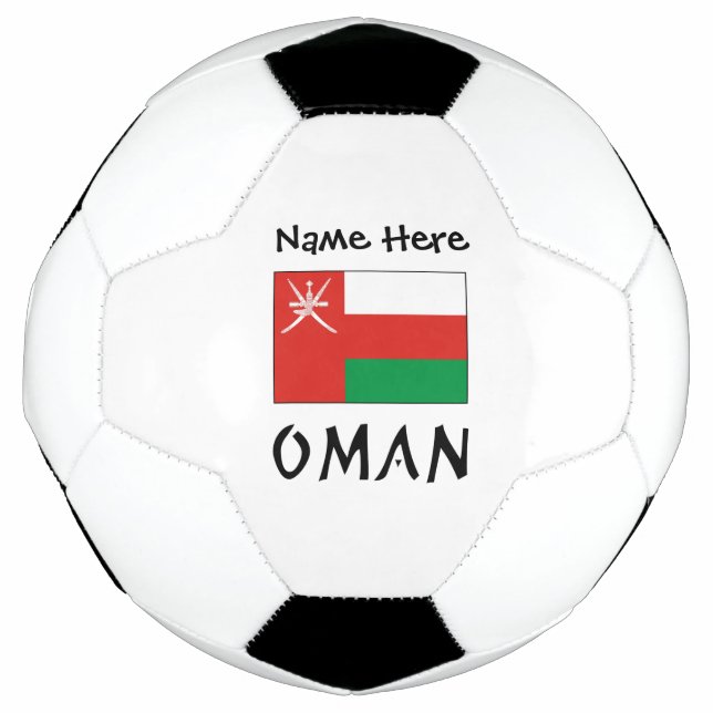 Balón De Fútbol Bandera Imani de Omán personalizada (Anverso)