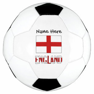 Balón De Fútbol Bandera inglesa de Inglaterra personalización negr