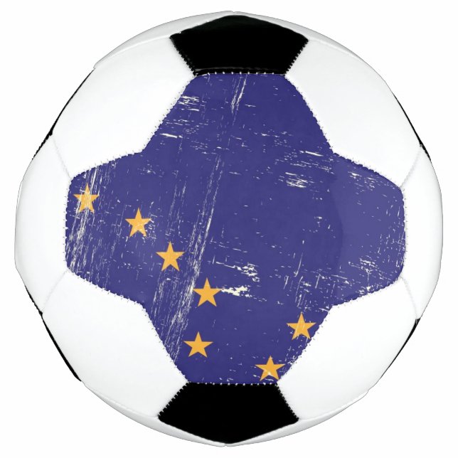 Balón De Fútbol Bandera ondulada de Alaska (Anverso)