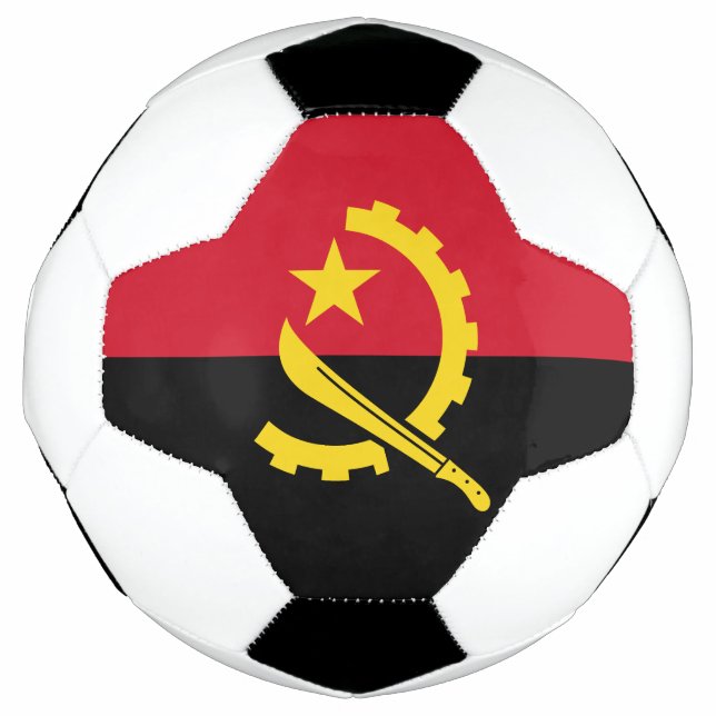 Balón De Fútbol Bandera patriótica angoleña (Anverso)