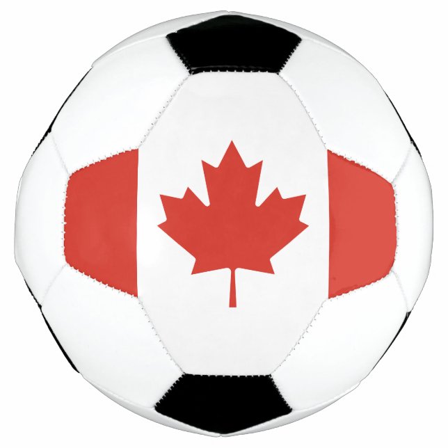 Balón De Fútbol Bandera Patriótica Canadiense (Anverso)