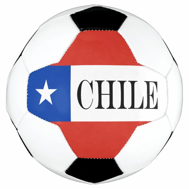 Balón De Fútbol Bandera patriótica chilena (Anverso)