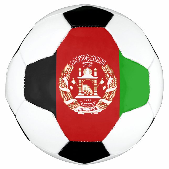 Balón De Fútbol Bandera patriótica de Afganistán (Anverso)