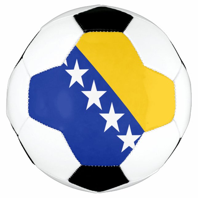Balón De Fútbol Bandera patriótica de Bosnia y Herzegovina (Anverso)