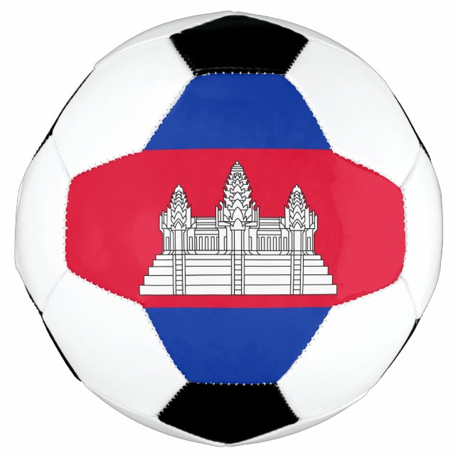 Balón De Fútbol Bandera Patriótica De Camboya (Anverso)