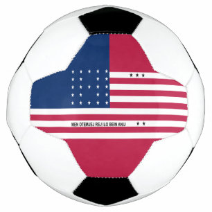 Balón De Fútbol Bandera Patriótica del Atolón Bikini